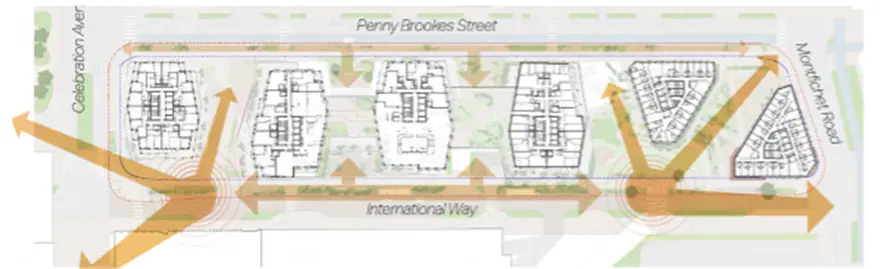 Artist's impression development layout